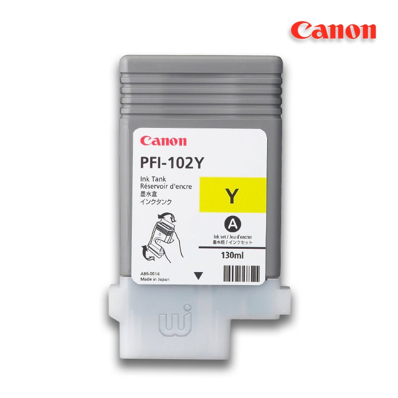 Tinta Canon PFI-102Y Yellow 130ML iPF750 iPF710