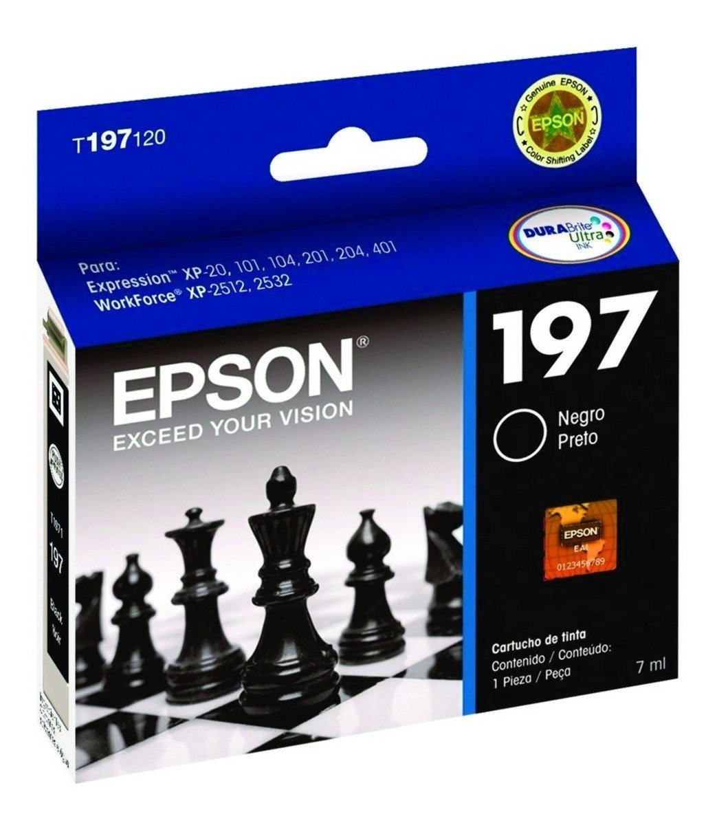 Tinta Epson T197120 (197) Negro 300 Pag