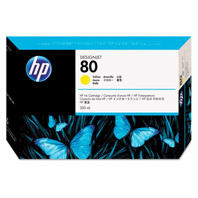 Tinta Hp C4848A (80) Yellow 350ML DesignJet 1050