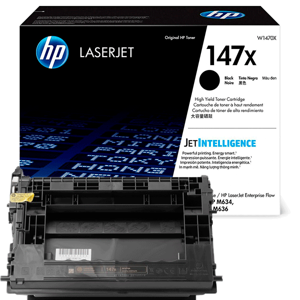 Tóner Hp 147X (W1470X) Negro 25,200 Pag LaserJet Enterprise M610