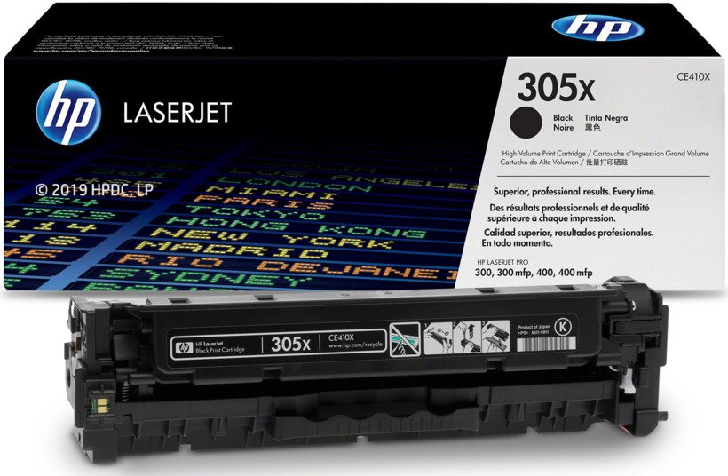 Tóner Hp 305X (CE410X) Negro 4,000 Pag LaserJet Color M351A - Imagen 2